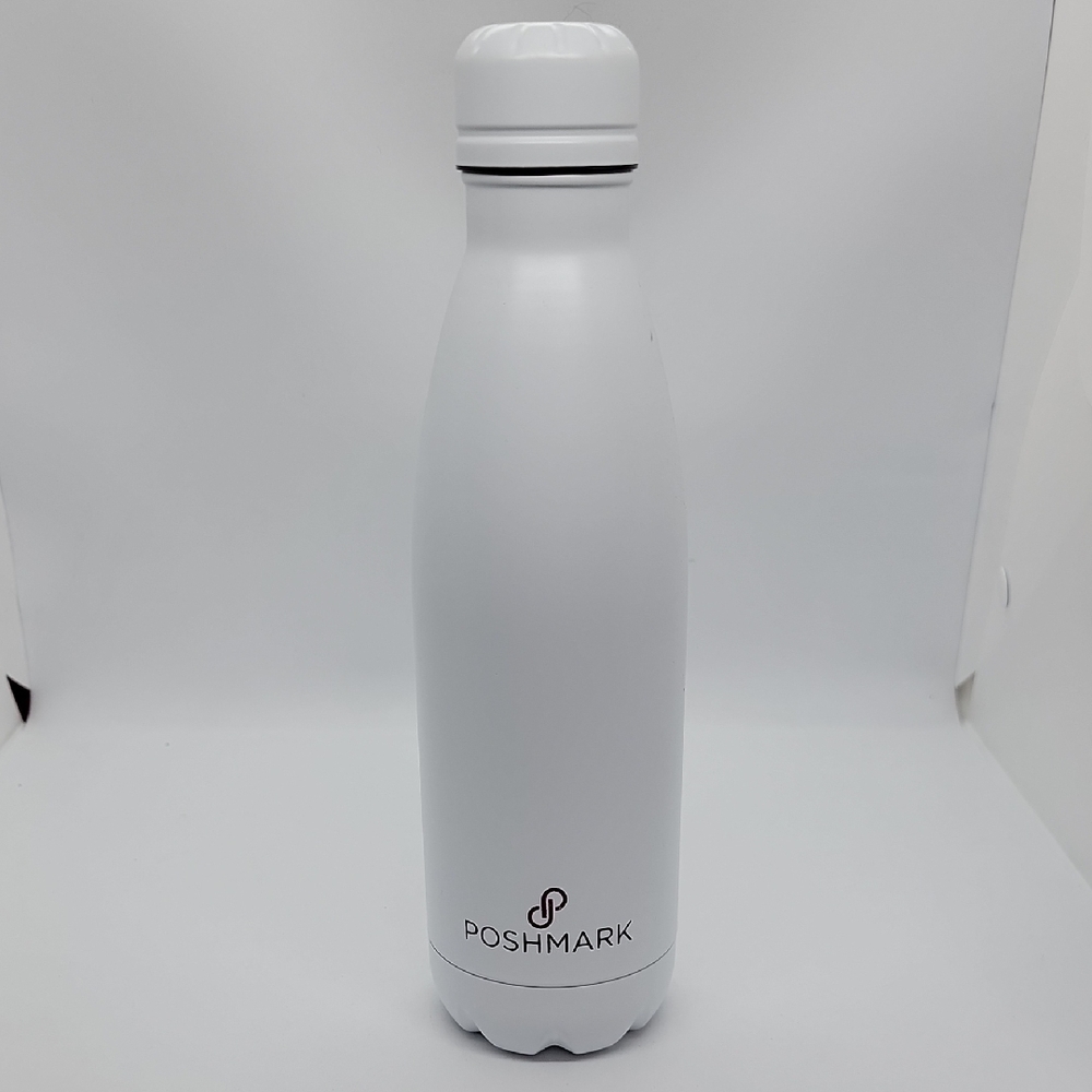 Poshmark Logo White Insulated Metal Water Bottle 17 oz Poshfest swag reuseable